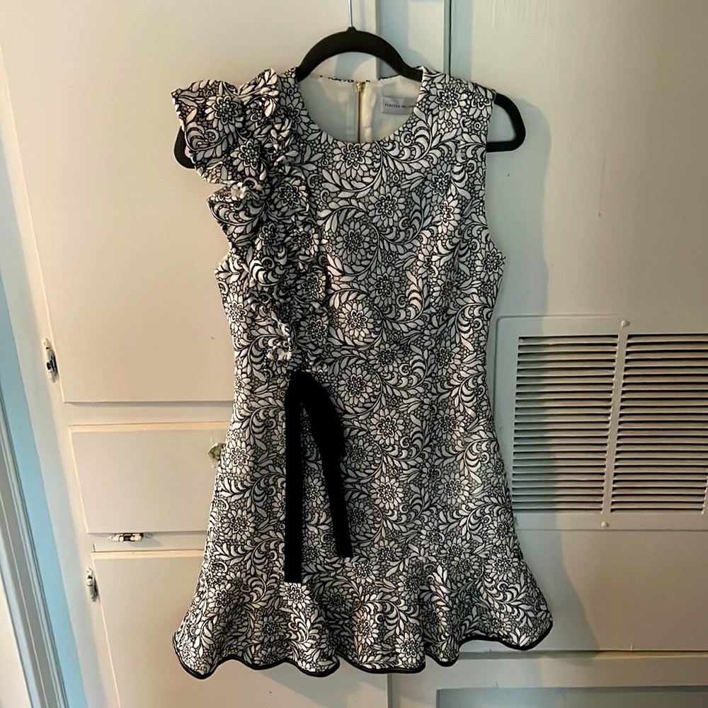 Rebecca Vallace Black and White Cocktail Dress